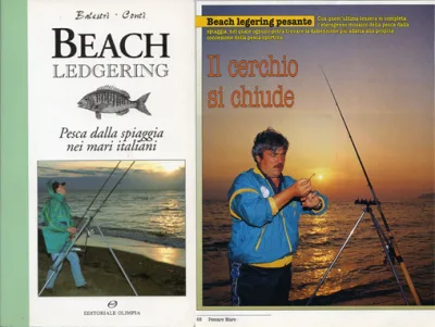 Mauro Balestri, libro Beach Ledgering. Copertira Pescare Mare con Mauro Balestri.