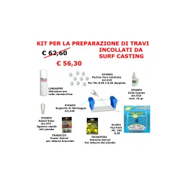 Varie - Kit per la preparazione di travi incollati da surf casting